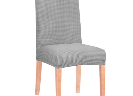 Stoelhoes - Voor Eetkamerstoelen - Met Stretch - Geruit - Grijs