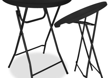 Statafel - Opklapbaar - Horeca Kwaliteit - Inklapbaar - Met vergrendeling - Extra Stevig - Zwart - Ø 80x110cm