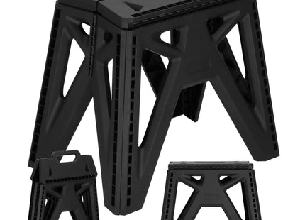 Vouwkruk - Inklapbaar - Platform - Multifunctioneel - Tot 150 Kg - 33,5 Cm - Zwart