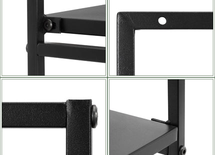 Wandplank - Boekenplank -  Ophangbaar - 3 laags - Metaal - 5 Kg - 57,5 x 21x 50 Cm
