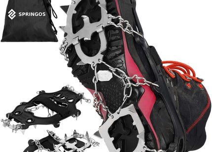 Sneeuwgripzolen - Sneeuwijzers - Spikes voor Schoenen - Anti-Glij Ijzers - Anti Slip - Zilver - Zwart - 36 - 40