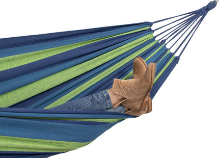 Hangmat | Extra Stevig | Inclusief Opbergtas | Blauw/Groen | 210 x 150 cm