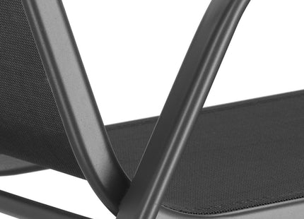 Tuinstoel | Tuinstoelen | Tuinstoel Buiten | Staal & Textileen | 130 kg | Grijs