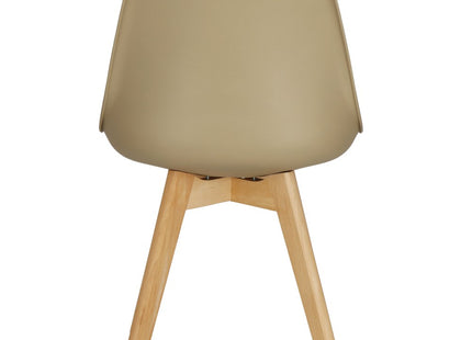Eetkamerstoel - Gestoffeerd - Beige - 82 x 44,5 x 41 CM
