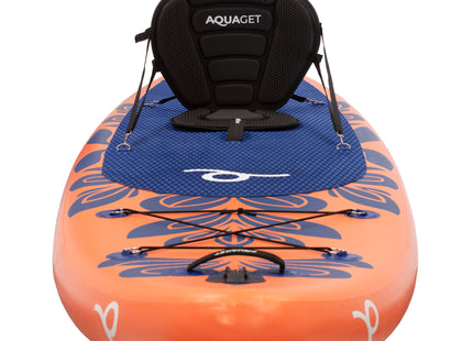 SUP Board - Opblaasbaar Paddle Board - Met Tas - Met Zitje -Inclusief Accessoires - Complete Set - Max. 220KG - 350x86cm - Marineblauw/Oranje
