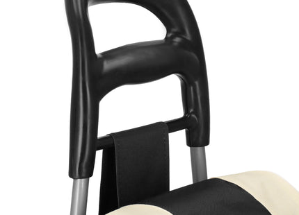 Boodschappentrolley - Wielen - Grijs - Zwart - Crème -30 L - 18 KG - 95 x 35 CM