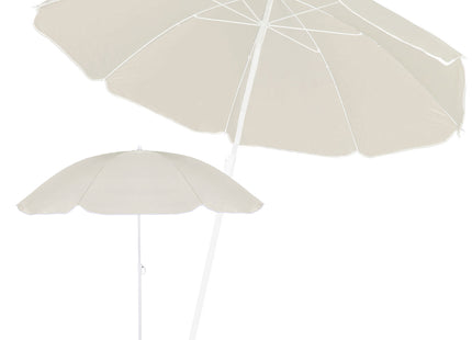 Parasol | Strand Parasol | Parasols | Opvouwbaar | 160 cm | Lichtgrijs | Metaal