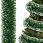 Kerstslinger | Guirlande | 6 m | Donkergroen/Wit