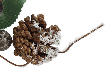 Kersttak | Decoratie | Wit | Middenstuk | 25 cm