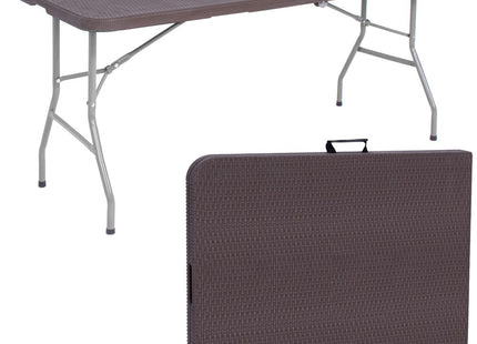 Klaptafel | Vouwtafel | Kampeertafel | Inklapbaar | Draagbaar | 180 x 75 cm | Grijs