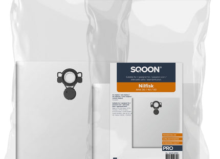 SQOON® Stofzuigerzakken PRO Geschikt voor Nilfisk Attix 30 / 40 / 50 Series & Makita VC3012 Series
