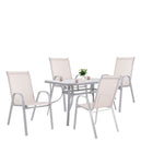 Tuinset | Tuinset 4 Persoons | Tuinsets | Tuintafel & Tuinstoelen | 4 Personen | Grijs/Beige