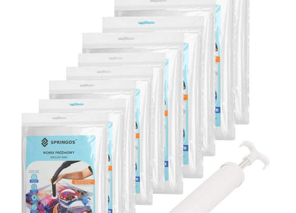 Vacuümzakken Set | Opbergzakken Kleding | Herbruikbaar | 10 stuks | 2 maten | Transparant | Inclusief Pomp