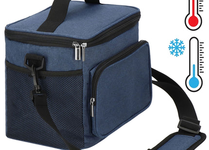 Koeltas | Koelbox | 20,5 x 27 x 19 cm | 11 Liter | Blauw/Zwart
