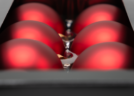 Kerstballen Glas | 8 Stuks | Glas | Mat |  Rood