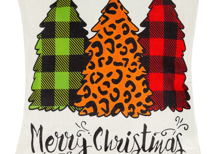 Sierkussenhoes | Kussenhoes | Kussensloop | Woonaccessoires | 40 x 40 cm | 4 Stuks | Kerstpatronen | Wit