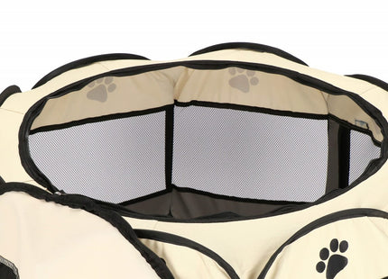 Puppyren | Hondenren | Opvouwbare dierenren | 81 cm | Bruin/Zwart/Beige