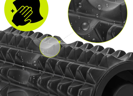Foamroller | Foam Roller | Medium Hardheid | Triggerpoints | 33 cm | Zwart
