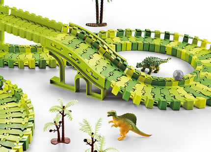 Dino Racebaan | Inclusief Jeep | 168 Delen | Groen