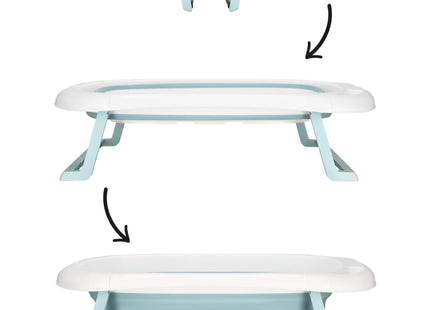 Opvouwbaar Baby Bad - Opvouwbaar - Draagbaar - Met Stop - Thermometer - Kussen - Tot 12 Maanden - 35 L - Blauw - Wit - 82 x 52 x 22 cm