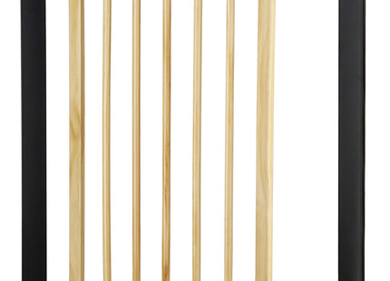 Traphekje | 75 - 96 cm | Traphek | Veiligheidshekje | Metaal | Hout | Zwart/Bruin
