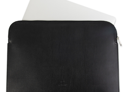 Baltan Leren Laptophoes - Met Rits - Tot 14 inch - Zwart