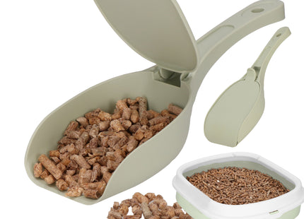 Kattenbakschep - Spatel - Kattenbak - Sluit baar - Groen