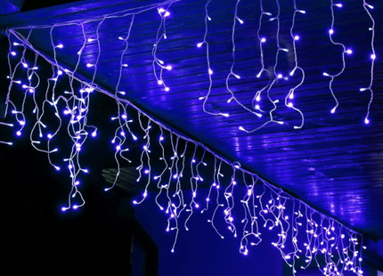 IJspegel Verlichting | 12 m + 2.5 m Snoer | 300 LED | Blauw | Koppelbaar