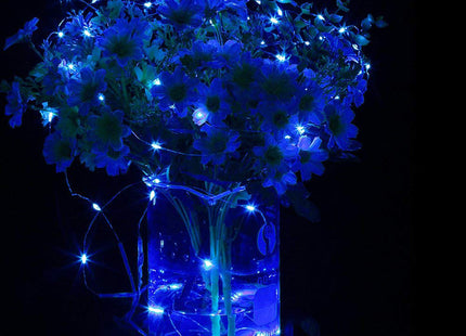 Kerstboomverlichting - 10 LED - Microdraden - 0.9 M - Blauw