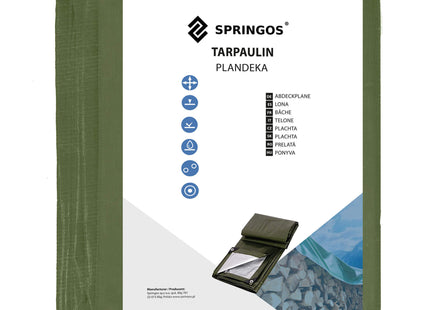 Afdekzeil | Dekzeil | Zeildoek | Waterdicht | PVC | 2 x 4 m | 120 g/m2 | Groen