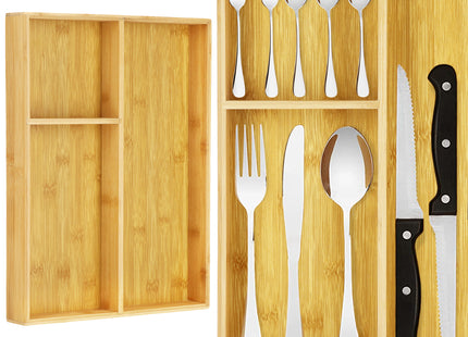 Bestekbak - Bestekhouder - Bestek Organizer - Bamboe - 40x30x5 cm