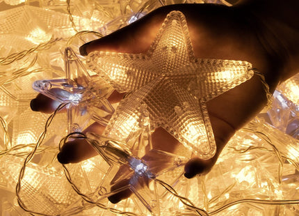 Kerstverlichting Sterrengordijn | 136 LEDs | Warm Wit