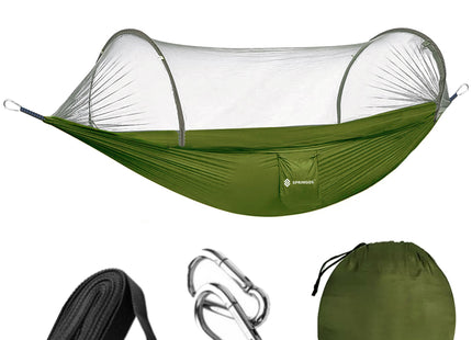Hangmat - Klamboe - Camping - 200 KG -260 x 140 CM - Groen