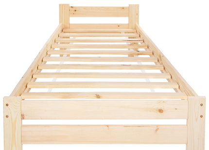 Bed - Lattenbodem - Eenpersoons - Naaldhout - 200x90 cm