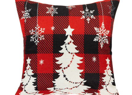 Sierkussenhoes | Kussenhoes | Kussensloop | Woonaccessoires | 40 x 40 cm | 4 Stuks | Kerstpatronen