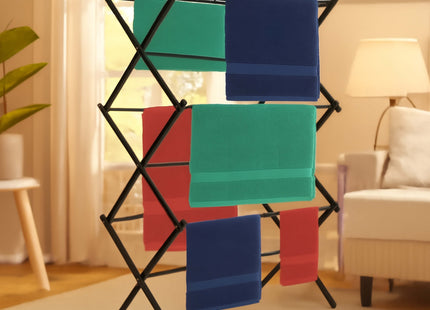 Wasrek - Droogtoren - Droogrek - Verstelbaar - Inklapbaar - Inclusief- Wielen - Telescopisch -  104 x 69 x 36,5 cm