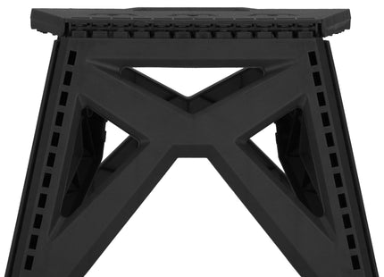 Vouwkruk - Inklapbaar - Platform - Multifunctioneel - Tot 150 Kg - 23 Cm - Zwart