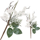 Kersttak | Decoratie | Glittervogel | Groen/Wit | 25.5 cm
