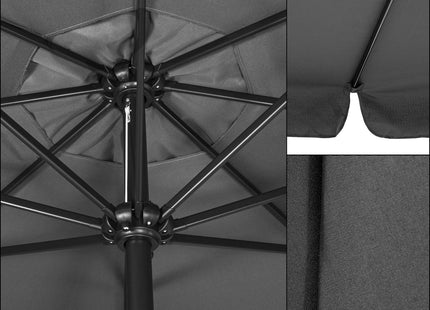 Parasol | Parasols | Kantelbaar | Met Ventilatie | Donkergrijs | 410 cm