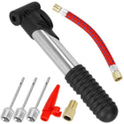 Fietspomp - Ballenpomp - Verloopnippel - 7 Stuks - Universeel - Zwart/Zilver/Rood