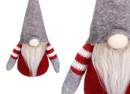 Kerstkabouter - Kerstdwerg - Kersthanger - Kerstversiering  - Grijs - 20 cm