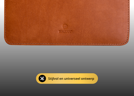 Baltan Leren Laptop Sleeve - Voor MacBook - Laptophoes - Tot 13 inch - Bruin