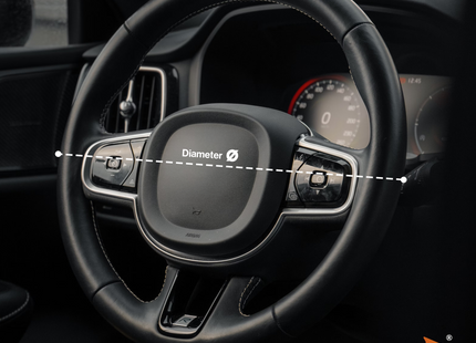 CarPassion Stuurhoes - Steering Cover - Leer - Ø 44-46 CM