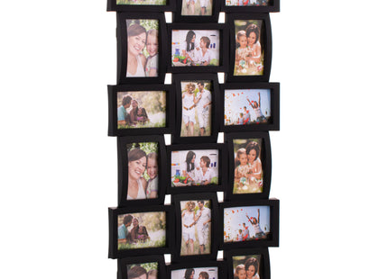 Fotolijst - 18 Foto's - Collage - Staand/Liggend - 93 x 47 cm - Zwart