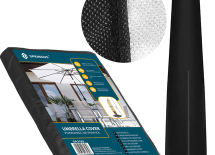 Parasolhoes | Beschermhoes | Tuinmeubelhoes | Vorstbestendig | Waterbestendig | Ø 205  | Zwart  | 57X48X25 CM