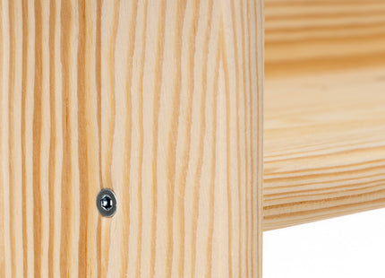Wandplank - Boekenplank - Ophangbaar - Kruidenplank - Naturel - Grenenhout - 10 Kg - 74x45x20 cm - 2 Stuks - 3 Niveaus