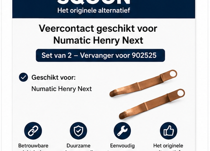 SQOON® Veercontact geschikt voor Numatic Henry Next – Set van 2 – Vervanger voor 902525