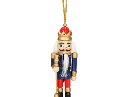 Notenkraker Kerst | 6 Stuks | Blauw/Rood | 12.5 cm
