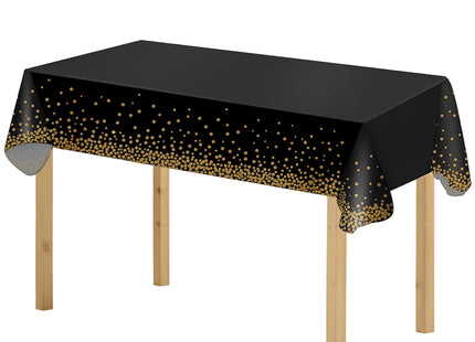 Tafelzeil - Tafelkleed - Waterdicht - Afwasbaar - Zwart - Goud - 272 x137 CM