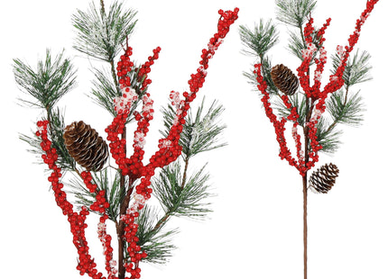 Kersttak | Decoratie | Rood | Middenstuk | 58 cm